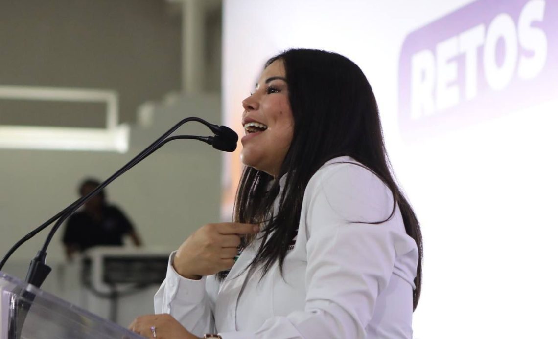 La candidata por la coalición “Sigamos Haciendo Historia” para gobernar la alcaldía de Iztacalco, Lourdes Paz, aseguró que su gobierno se construirá “con mirada de mujer”. FOTO: Especial