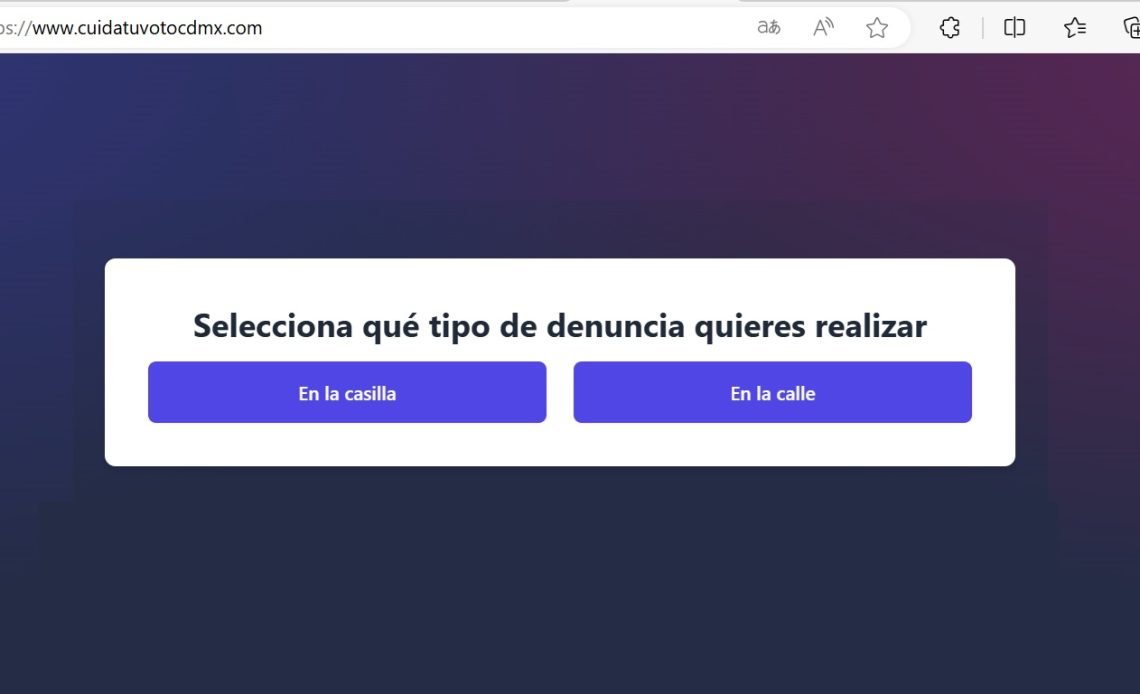 En una iniciativa ciudadana, se creó un sitio web para cuidar el voto de los chilangos, y que la gente en tiempo real presente denuncias sobre irregularidades durante el proceso electoral de este domingo. FOTO: Tomada de www.cuidatuvotocdmx.com