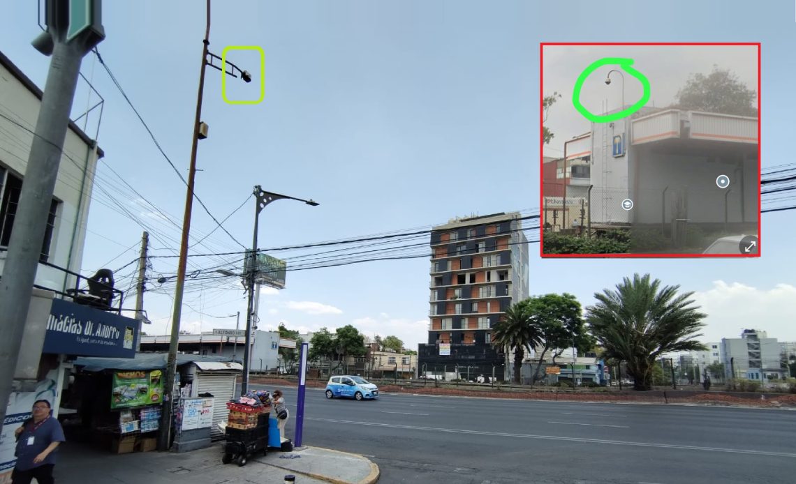 En la Fiscalía General de Justicia de la CDMX nos confirman que el Metro les hizo llegar ayer al filo de las 15:00 horas, de manera formal, dos videos –de dos cámaras– que seguramente pueden aportar elementos para la investigación del caso. FOTOS: CDMX Magacín y Google Maps