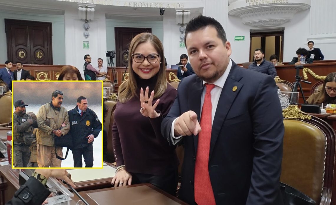 Se esperaba que en el Congreso de la Ciudad de México hubiera uno de esos intensos debates, porque el grueso calibre del tema: la detención de Nicolás Maduro en Venezuela y su internamiento en una cárcel de Estados Unidos. FOTO: Especial