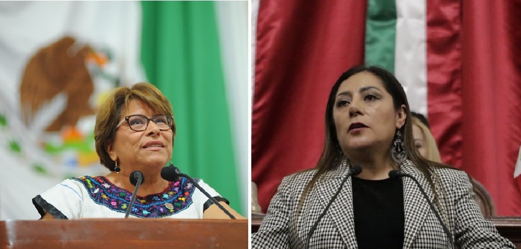 Las diputadas Martha Ávila y Xóchitl Bravo, coordinadora de Morena, tienen su aspiración política. FOTOS: Especial