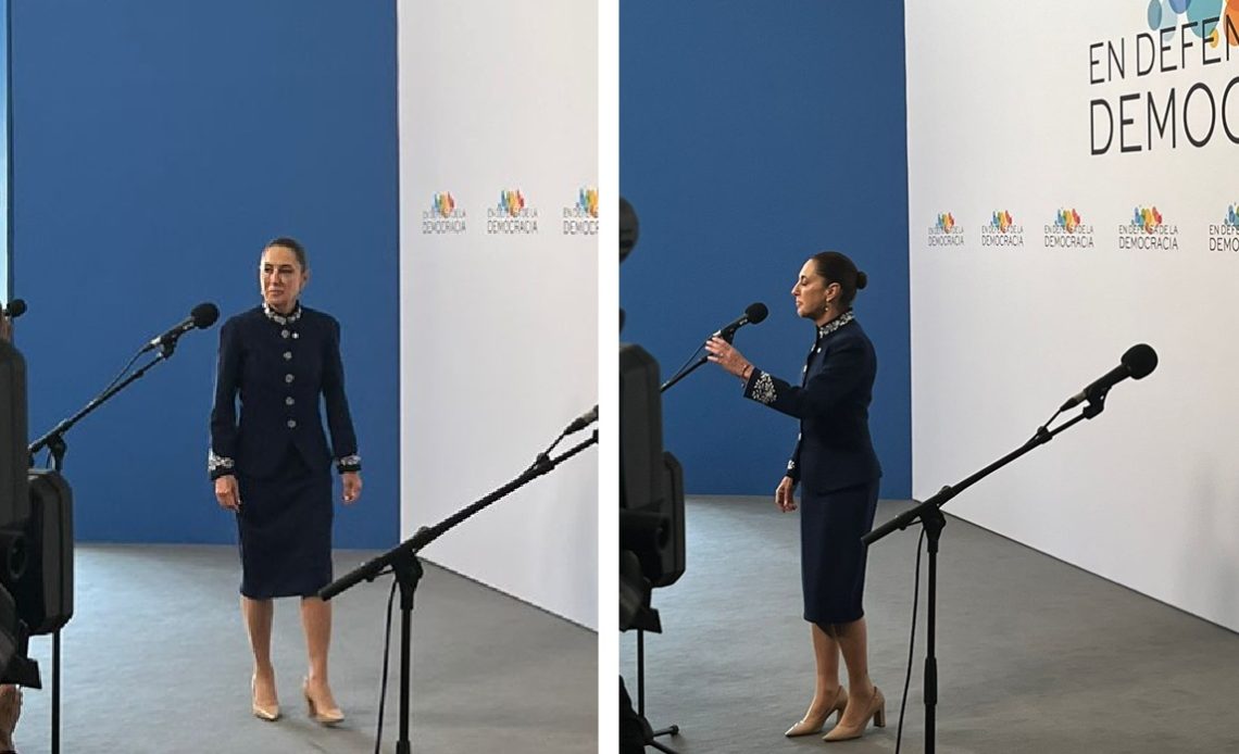 Al ser cuestionada sobre si hay tensiones diplomáticas entre España y México, Sheinbaum afirmó que nunca ha habido crisis diplomática: “nunca la ha habido. Lo que es importante es que se reconozca la fuerza de los pueblos originarios para nuestra patria”. FOTO: Especial