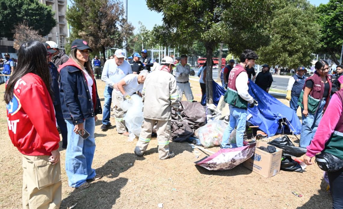El despliegue interinstitucional abarcó dos puntos sobre la Avenida Paseo de la Reforma: uno a la altura de la calle Violeta, y otro en el cruce en Eje 1, en la colonia Morelos, donde se logró: