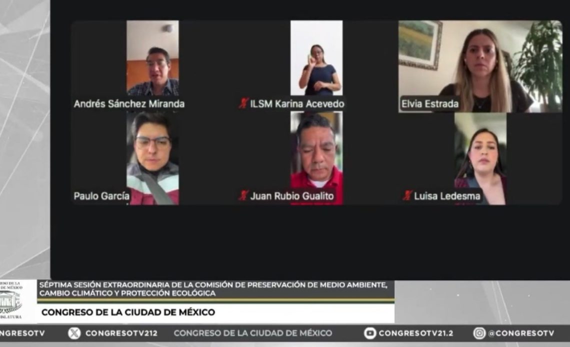 En la comisión del Congreso de la Ciudad de México se aprobaron seis dictámenes en materia de gestión de residuos eléctricos y electrónicos; etiquetado para la correcta disposición final de envases de plástico; fomentar los huertos urbanos; protección del arbolado urbano y bosques de agua, así como para expedir la Ley General de Control del Ruido Urbano.