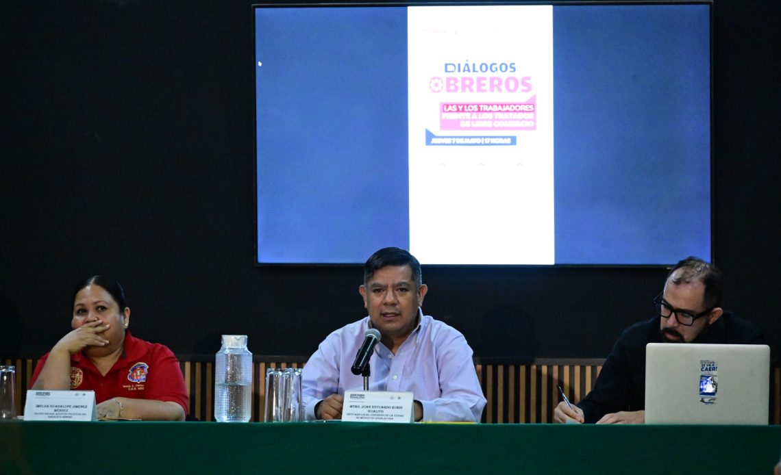 El Congreso de la CDMX abrió sus puertas para entablar un diálogo con representantes de sindicatos, nacionales e internacionales, acerca de los tratados de libre comercio y sus implicaciones en las condiciones laborales de la clase trabajadora. FOTO: Especial