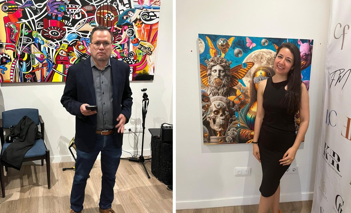Este jueves, en Madrid, España, se presentó la iniciativa Punto Focal, un espacio abierto al arte liderado por los mexicanos Itzel Martínez y Juan Arias, quienes han desarrollado un proyecto colaborativo para apoyar a artistas mexicanos que buscan sitios para exponer sus obras. FOTO: Especial