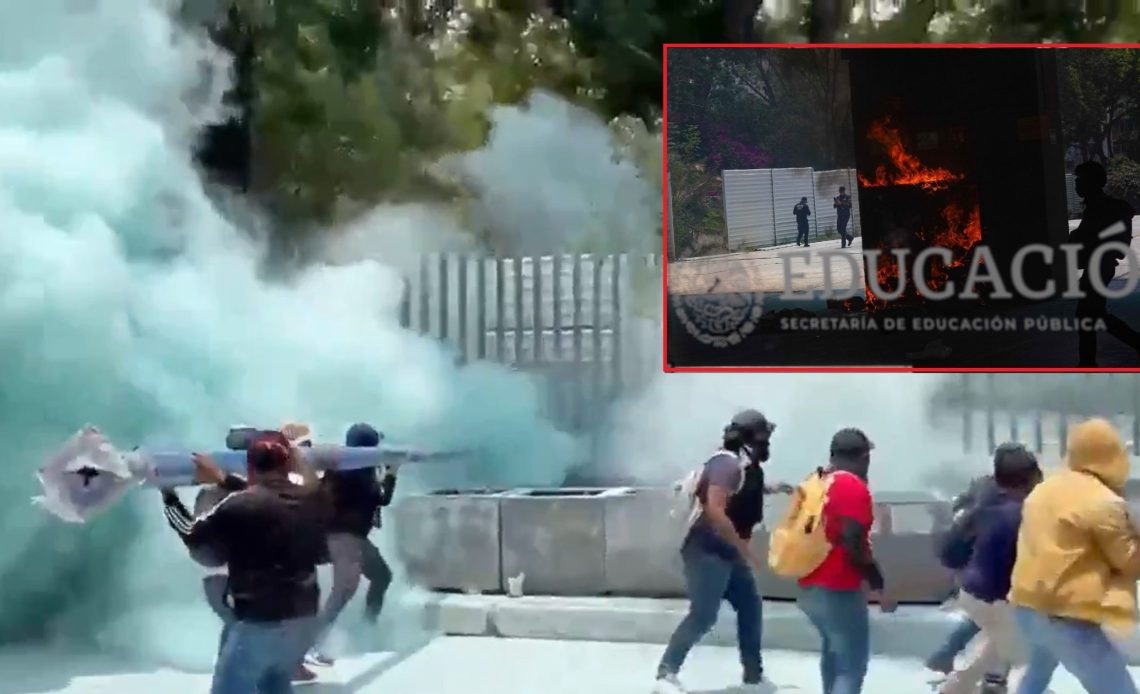 La violencia, el caos y enorme daño que han provocado los “maestros” de la CNTE en la Ciudad de México, en estricto sentido, son responsabilidad plena de la presidenta Claudia Sheinbaum, porque ella prometió cosas que sabía jamás podría cumplir, y porque ha girado instrucciones precisas de tolerarles todas las ilegalidades, en manifestaciones con tintes de levantamiento. FOTOS: RRSS / Cuartoscuro